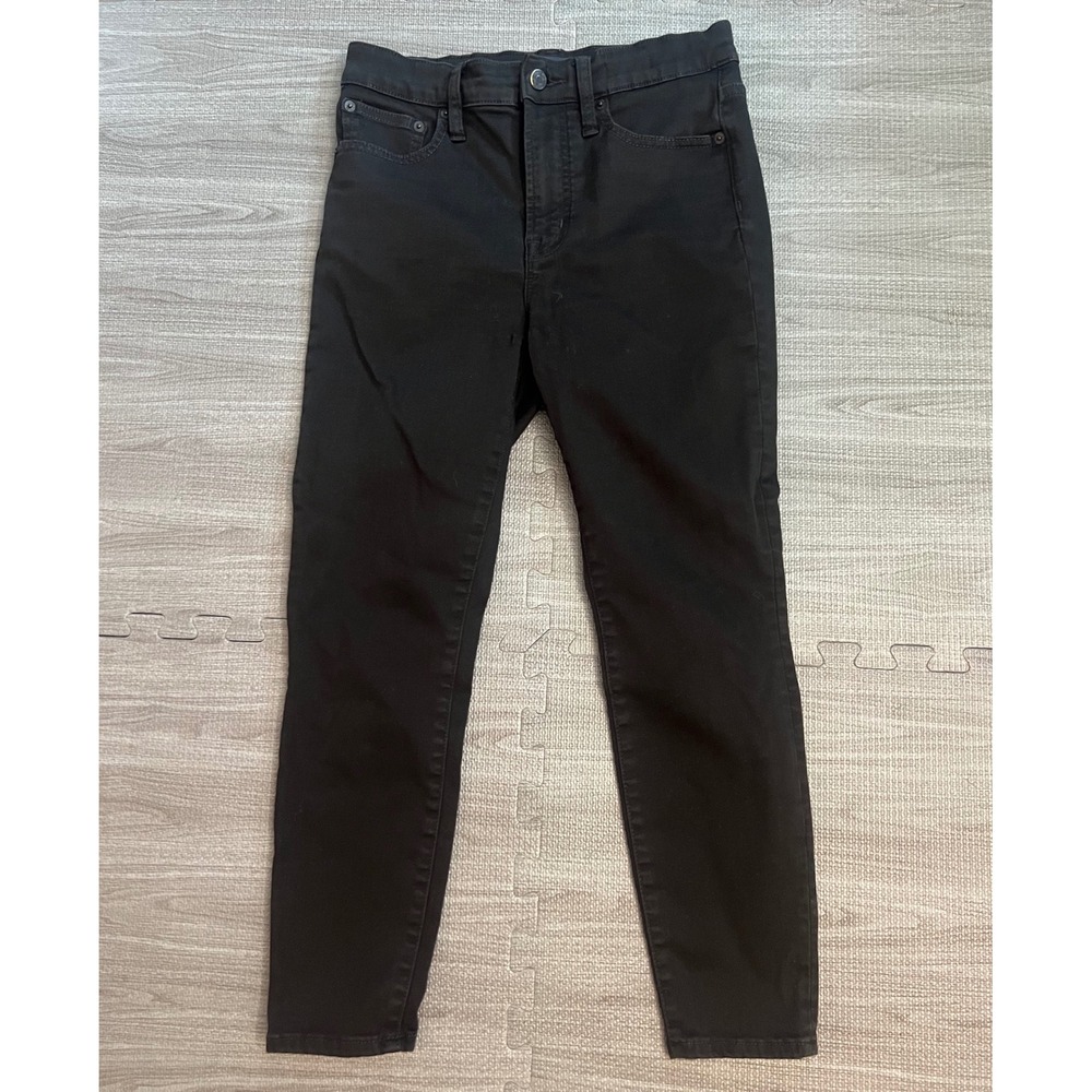 J.Crew 10" High-Rise Toothpick Jeans Black Skinny Denim 27P Petite‎ Womens